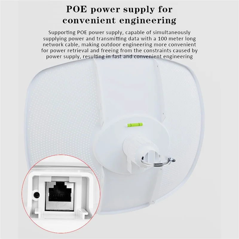 WB5830L Outdoor 5,8-GHz-WLAN-Brücke 300 Mbps 26 dBi 10 km Reichweite IP65 wasserdicht Netzwerkbrücke für Überwachung – US-Stecker