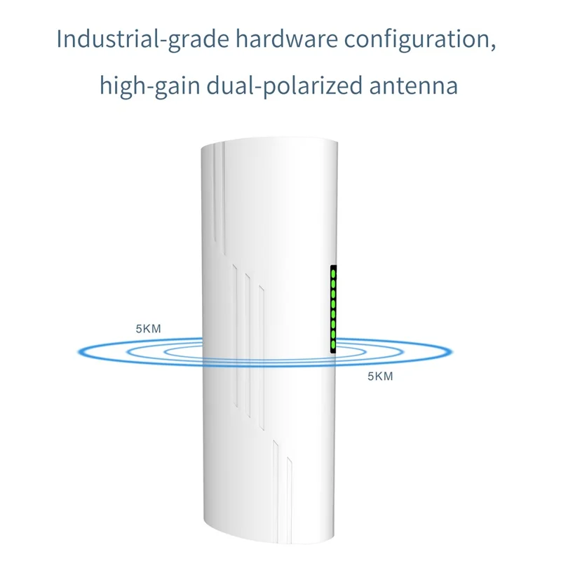 WB5890G 5.8G Outdoor Wireless Bridge CPE 3km Point to Point WiFi Bridge Kit for CCTV Camera Network - EU Plug