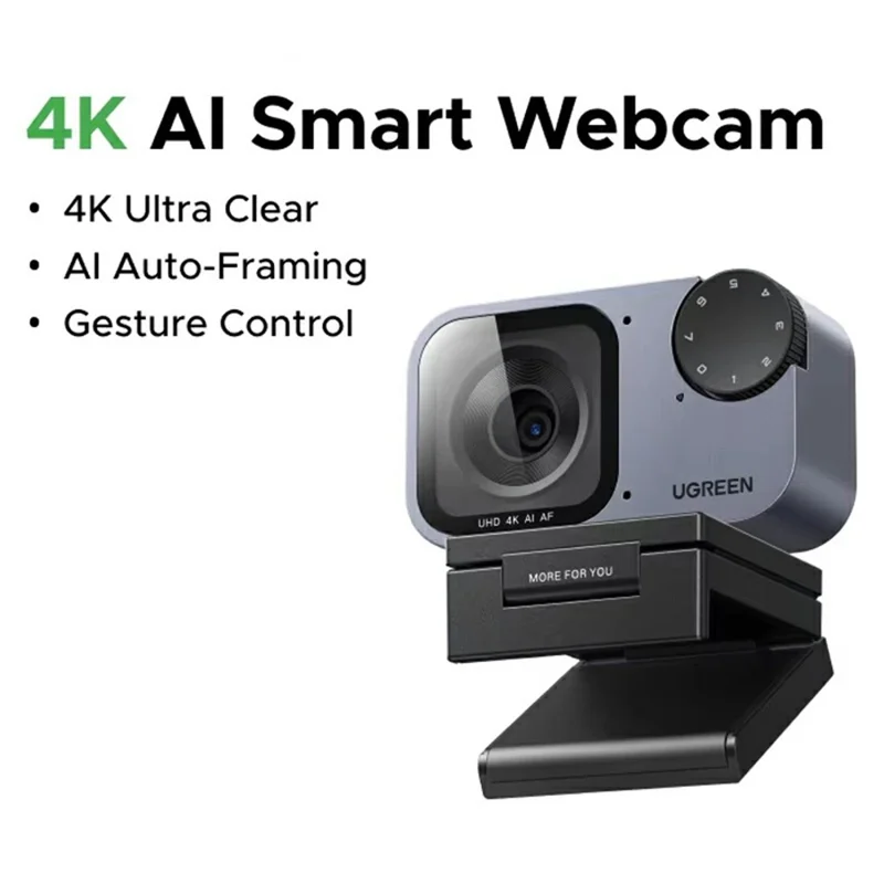 Веб-камера UGREEN CM930 75726 4K с функцией автоматического слежения и ИИ, 8 Мп, автофокус, с двойным шумоподавлением, для стриминга и игр