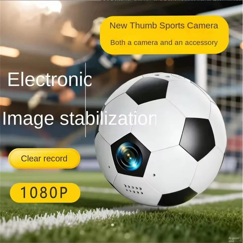 G7 Thumb Camera Mini Soccer Style 1080P HD 130° Wide Angle Wearable Sports Camera - White