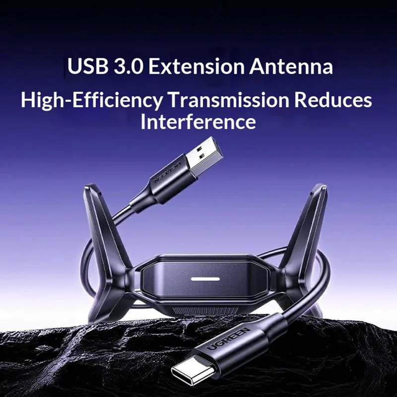 UGREEN CM995 WiFi 7 BE3600 USB Wireless Network Adapter 2.4G  /  5G Dual Band - Black