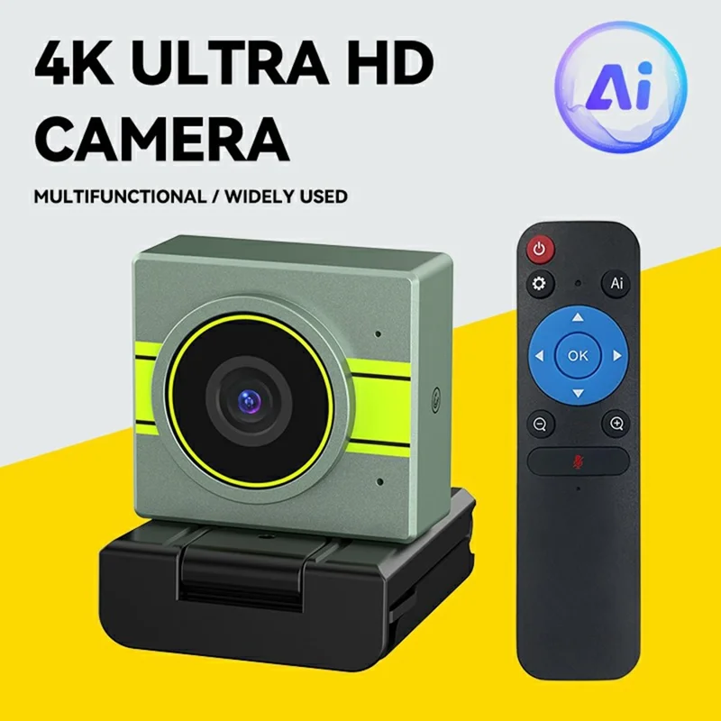 L526 4K Ultra HD AI Webcam Remote Control Humanoid Following for Live Streaming Online Classes Desktop Conferencing