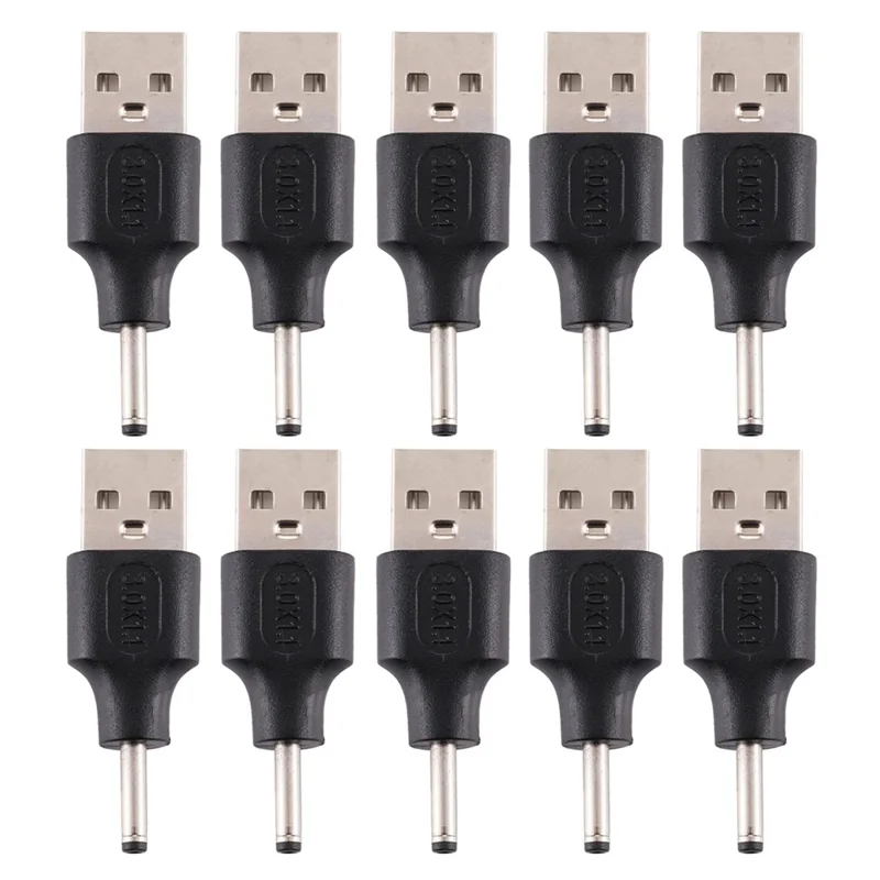 10Pcs DC Power Plug 3.0 x 1.1mm Male To USB 2.0 Male Adapter