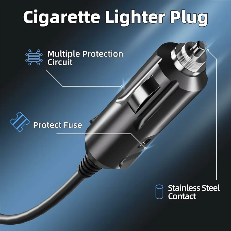 For Starlink Mini Cigarette Lighter DC Power Adapter 36V 1.67A Output 18 AWG Waterproof Car Charger Power Cable