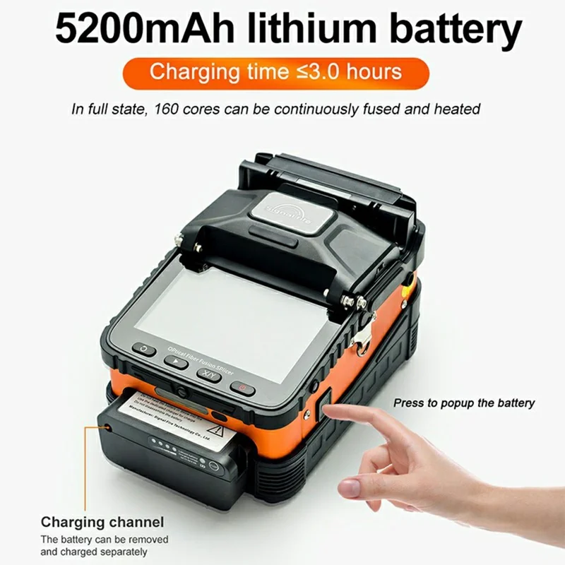 SIGNAL FIRE AI-5 Pro Optical Fiber Fusion Splicer 6-Motor Alignment 8s Splicing 18s Heating - US Plug