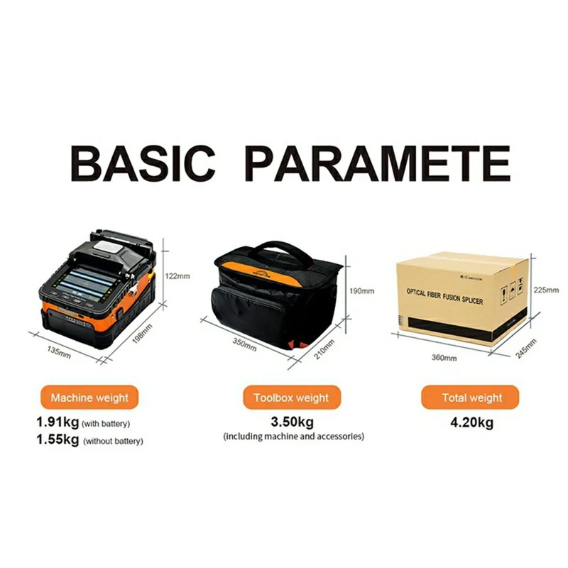 SIGNAL FIRE AI-5 Pro Optical Fiber Fusion Splicer 6-Motor Alignment 8s Splicing 18s Heating - US Plug