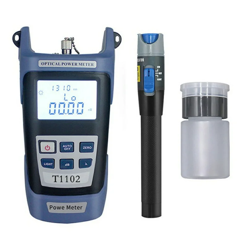 FTTH Fiber Optic Tool Kit Optical Power Meter 5km Visual Fault Locator with Storage Bag (without Battery)