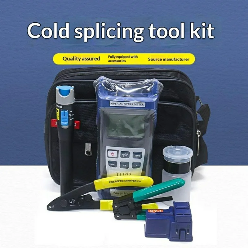 FTTH Fiber Optic Tool Kit Optical Power Meter 5km Visual Fault Locator with Storage Bag (without Battery)