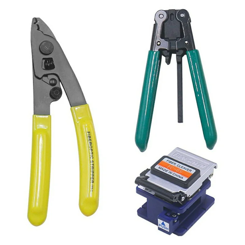 FTTH Fiber Optic Tool Kit with Optical Power Meter and Visual Fault Locator for Cold Splicing (without Battery)