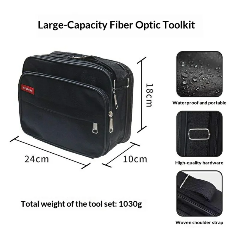 FTTH Fiber Optic Tool Kit with Optical Power Meter and Visual Fault Locator for Cold Splicing (without Battery)