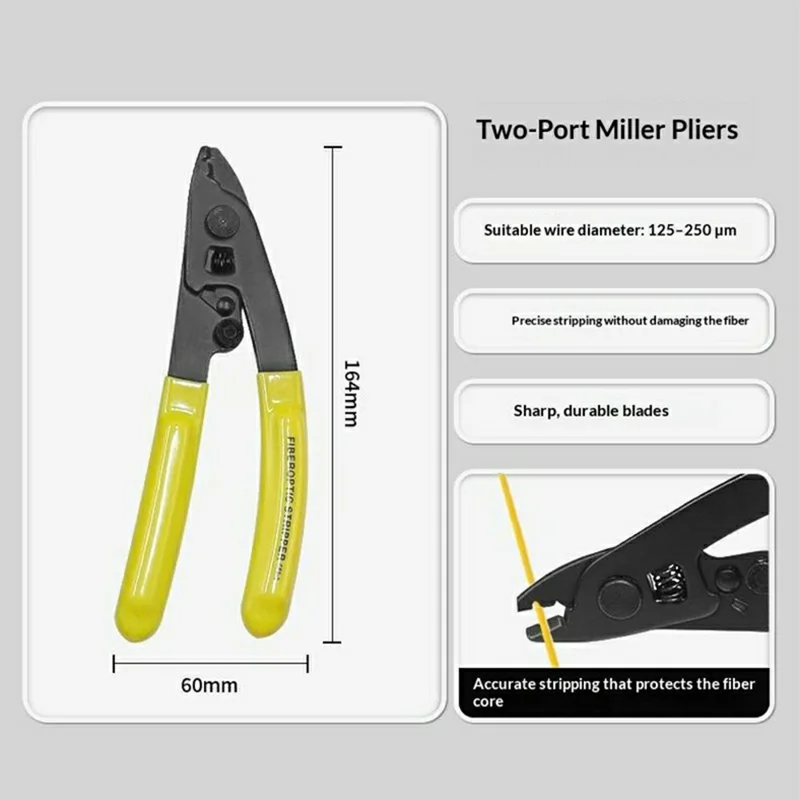 FTTH Fiber Optic Tool Kit with Optical Power Meter and Visual Fault Locator for Cold Splicing (without Battery)