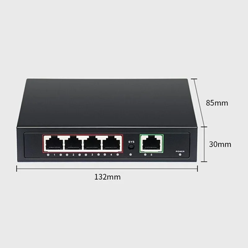 5-Port Gigabit PoE AC Controller 1 WAN + 4 PoE Gigabit LAN Ports - Black