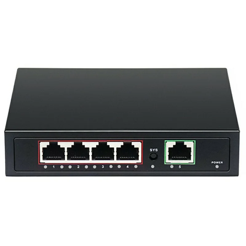 5-Port Gigabit PoE AC Controller 1 WAN + 4 PoE Gigabit LAN Ports - Black