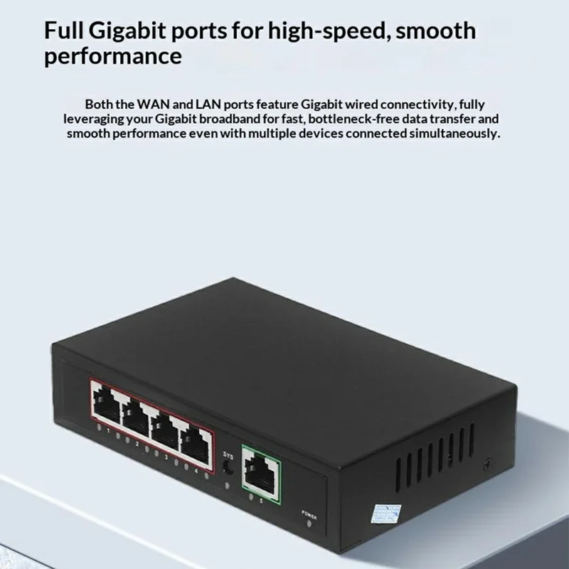 5-Port Gigabit PoE AC Controller 1 WAN + 4 PoE Gigabit LAN Ports - Black