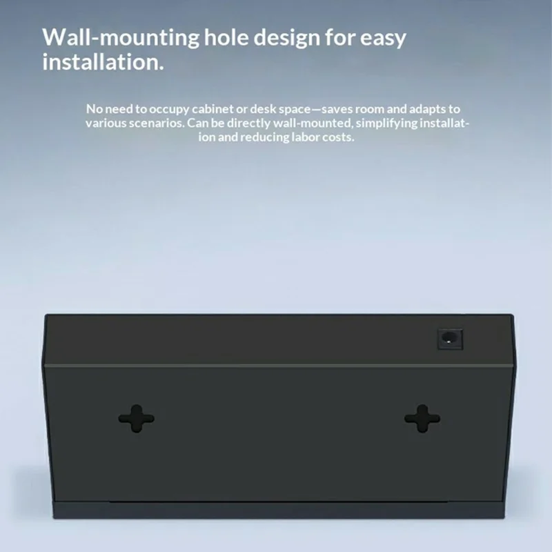 10-Port Full Gigabit PoE AC Controller 8 PoE LAN + 2 Gigabit WAN 30W Wall Mount Controller - Black