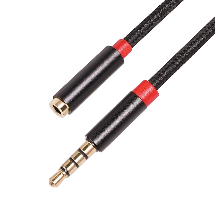 Câble Audio Auxiliaire De 3,5 Mm De 3,5 Mm Mâle À Une Extension Stéréo Féminine Support Micro Fonction 3696 - 1 Mètre