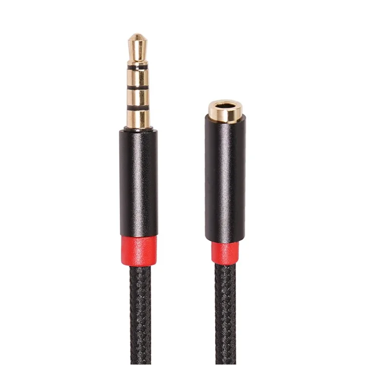 3,5-mm-Hilfs-Audiokabel 3,5mm Männlich Zu Weiblicher Stereo-Verlängerungskabel-Support-Mic-Funktion 3696 - 1 Meter