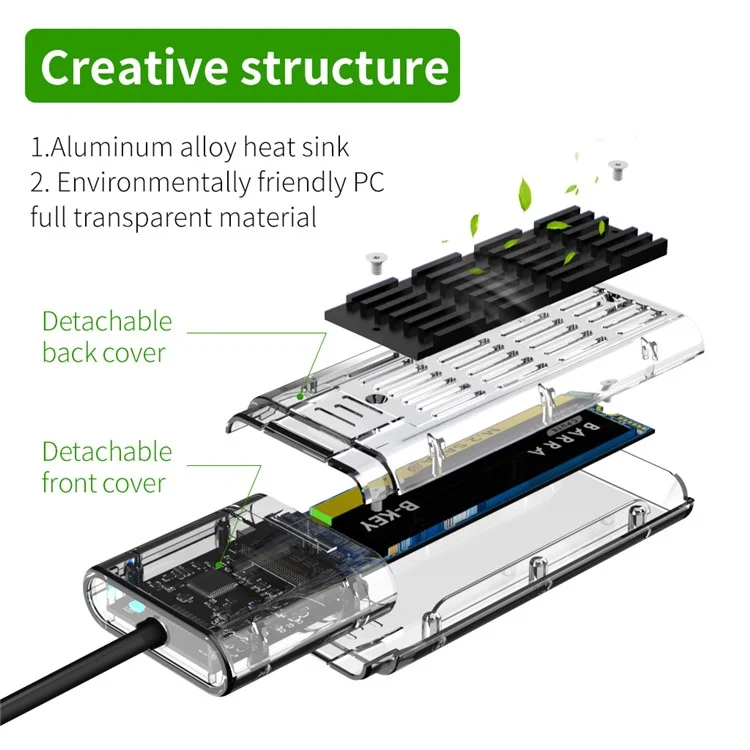 JMS578 USB3.0 SSD Solid State Pcie Protocol M.2 NGFF SATA Mobile Hard Disk Cengure