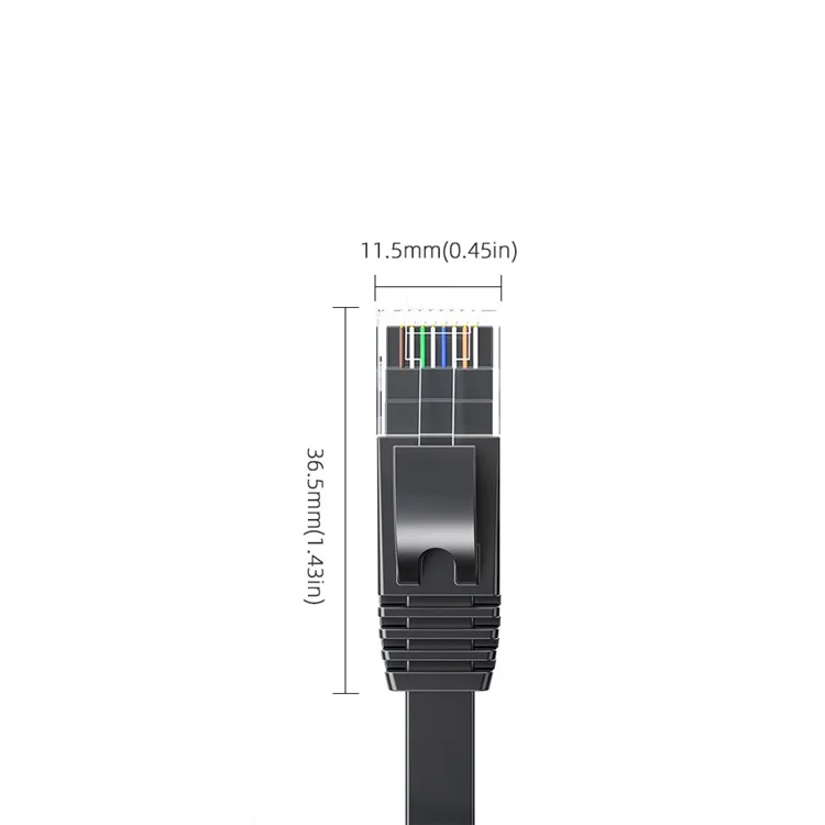 ESSAGER Ethernet Cable Cat 6 Lan Wire CAT6 RJ 45 Network Cable 5m Patch Cord for Laptop Router - Flat Wire
