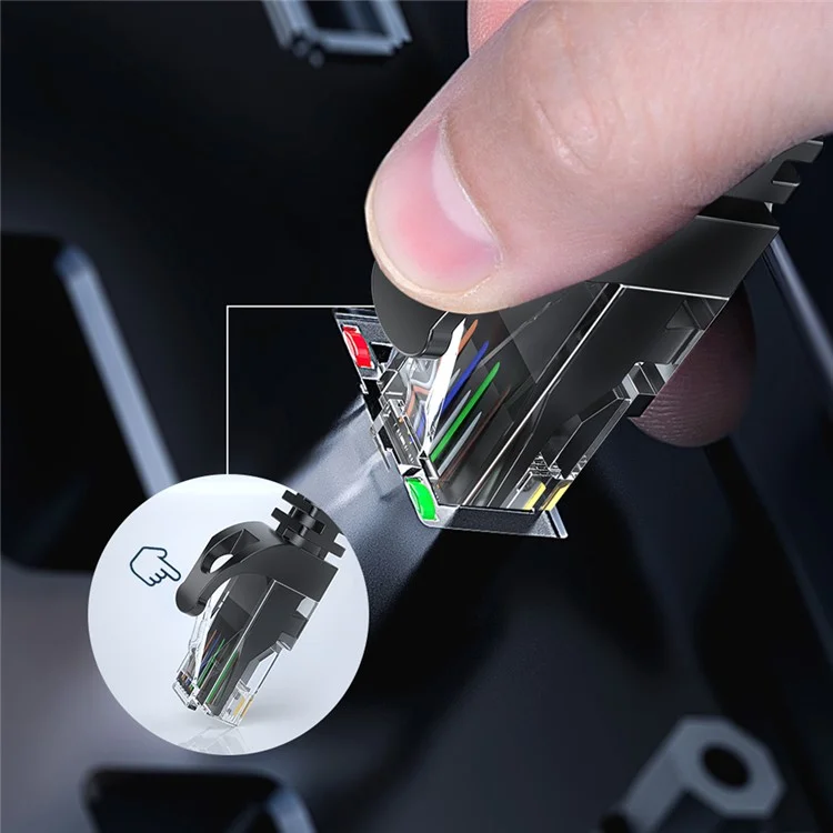 ESSAGER Ethernet Cable Cat 6 Lan Wire CAT6 RJ 45 Network Cable 5m Patch Cord for Laptop Router - Flat Wire