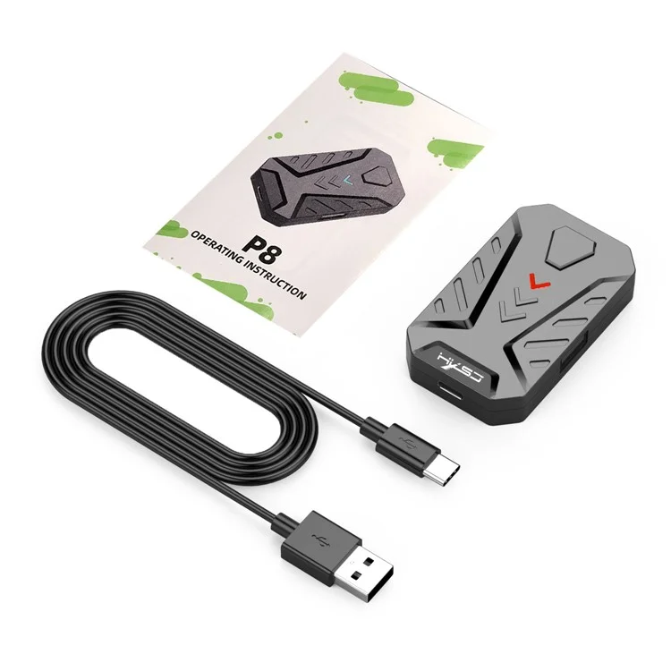 HXSJ P8 Teclado Con Cable Converter de Mouse Portátil de Juego Móvil Portátil y Adaptador de Mouse Con 3 Puertos USB Para Teléfonos Android