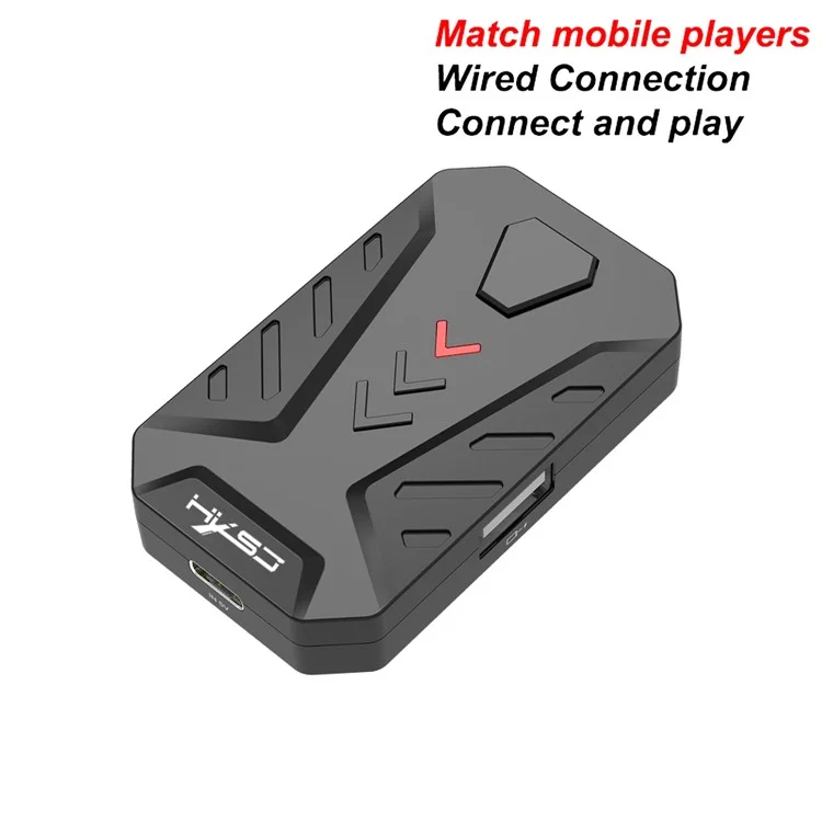 HXSJ P8 Wired Keireboard Converter Portable Mobile Gaming Клавиатура и Адаптер Мыши с 3 USB -портами Для Телефонов Android