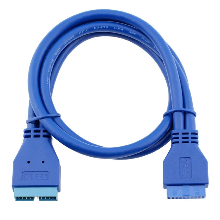0.5m Male to Female USB 3.0 Motherboard 20 Pin Header Extension Adapter Cable