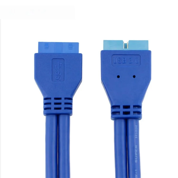 0.5m Male to Female USB 3.0 Motherboard 20 Pin Header Extension Adapter Cable