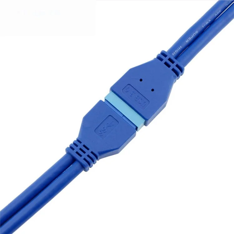 0.5m Male to Female USB 3.0 Motherboard 20 Pin Header Extension Adapter Cable