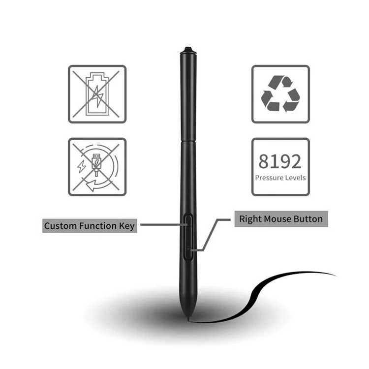 VINSA Digitales Tablett, Elektronische Zeichenplatte, Handzeichnungstafel + druckempfindlicher Stift mit Nachfüllungen, Handgrifffilm-Kit-Set für Mobiltelefon, Computer, Laptop
