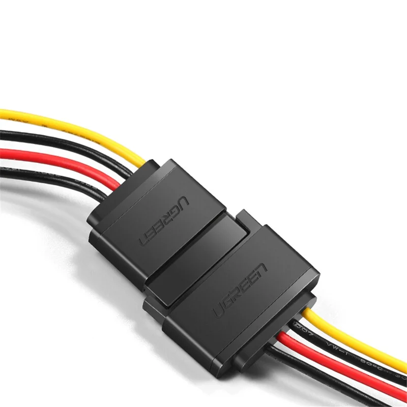 UGREEN 50718 0.2m SATA 15-Pin Male to Female Extension Cable Hard Disk Drive Power Cord
