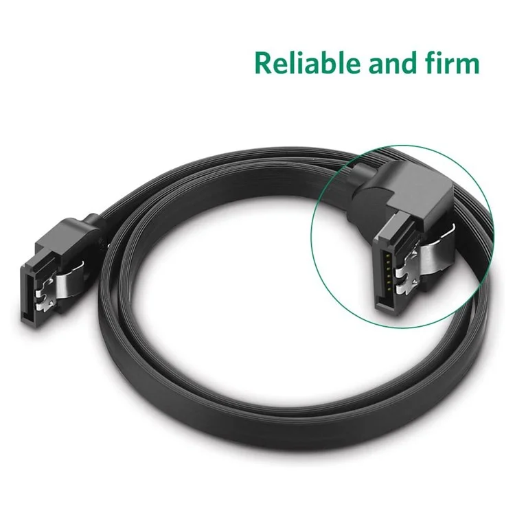 UGREEN 30797 0,5 m SATA Iii-kabel Direkt Bis 90 Grad Rechter Winkel 6 Gbit/s SATA 3.0-kabel Mit Verriegelungsriegel Für Hdd/ssd/cd- Und Dvd-laufwerke