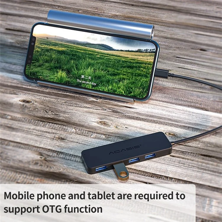 ACASIS AC2-L412 1,2 m de Type-C à 4 Adaptateurs USB2.0 Adaptateur Portable Portable USB-C Hub Multi-port de Type c Type-C Convertisseur Convertisseur 480 Mbps Transfert de Données