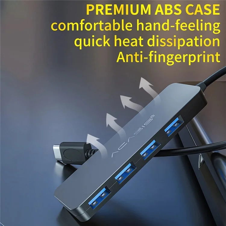 ACASIS AC2-L412 1,2 m de Type-C à 4 Adaptateurs USB2.0 Adaptateur Portable Portable USB-C Hub Multi-port de Type c Type-C Convertisseur Convertisseur 480 Mbps Transfert de Données