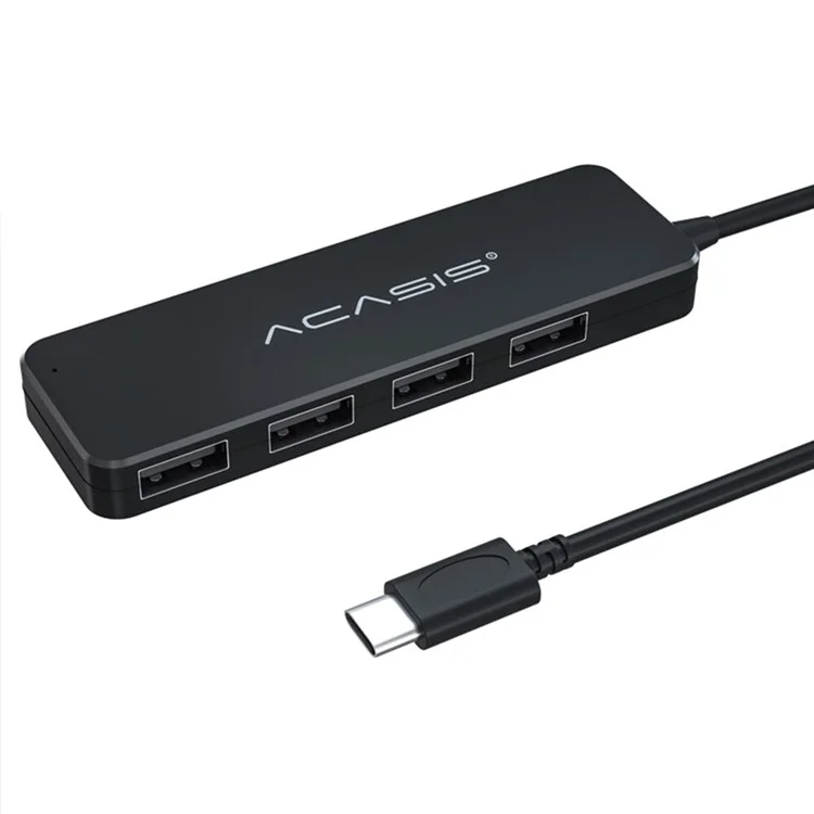 ACASIS AC2-L42 0.2m Type-C vers 4 USB2.0 Hub Adaptateur Multiprise USB-C Hub Portable Type-C Diviseur Convertisseur 480Mbps Transfert de Données