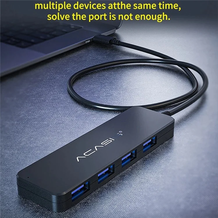 ACASIS AC3-L42 0,2m USB-C à 4 USB3.0 Convertisseur Splitter de Type-C Hub Prise en Charge du Câble de Type c de Type c de 5 Gbit