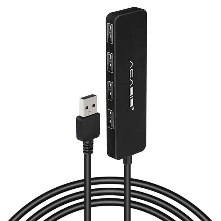 ACASIS AB2-L412 Câble 1,2m 4 Ports USB2.0 Hub 480 Mbps Trafeuille de Données Splitter de Moyeu USB