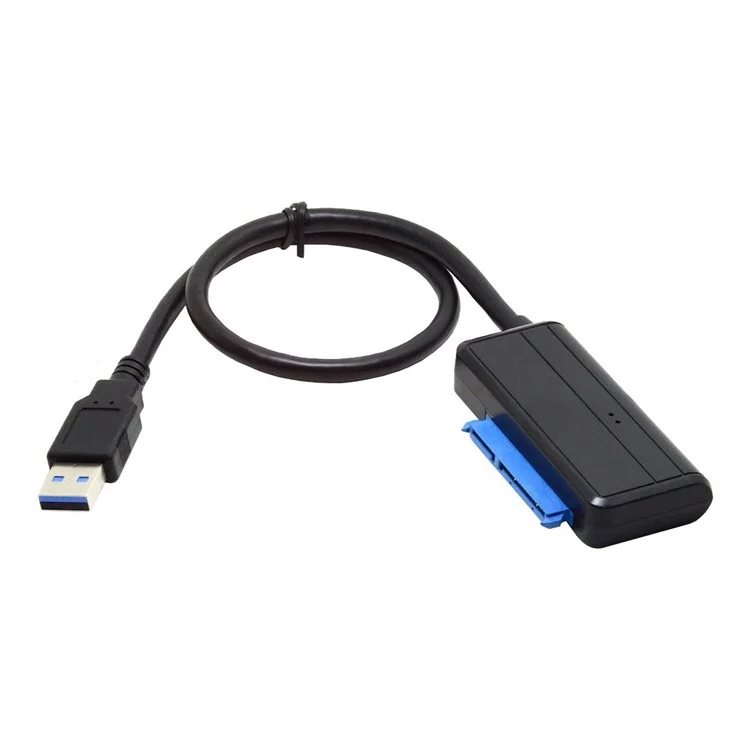 U3-027-RI 0.3m USB 3.0 to Angled SATA 22 Pin Adapter Cable for 2.5" 3.5" Hard Disk Drive SSD for Desktop Laptop (No Power Supply)