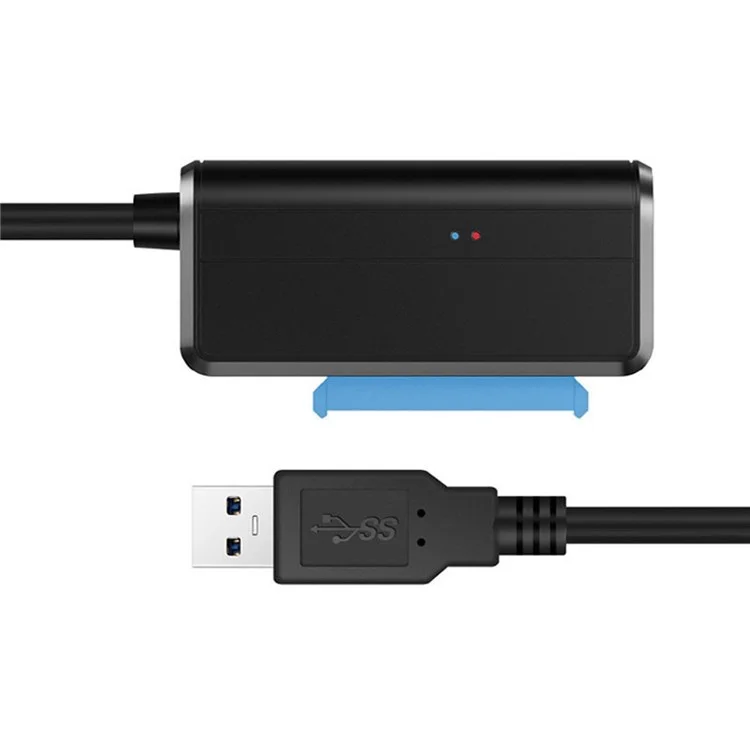 U3-027-RI 0.3m USB 3.0 to Angled SATA 22 Pin Adapter Cable for 2.5" 3.5" Hard Disk Drive SSD for Desktop Laptop (No Power Supply)