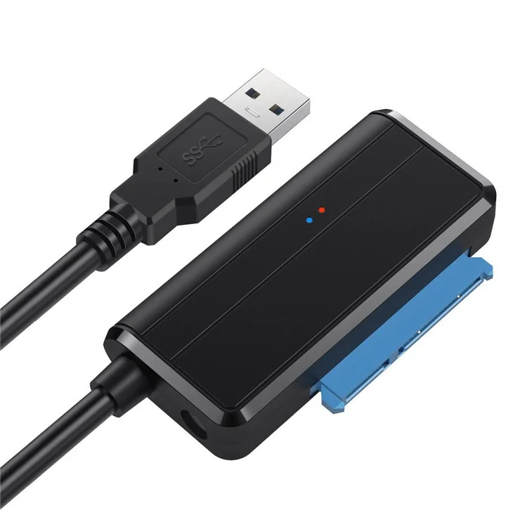 U3-027-RI 0.3m USB 3.0 to Angled SATA 22 Pin Adapter Cable for 2.5" 3.5" Hard Disk Drive SSD for Desktop Laptop (No Power Supply)