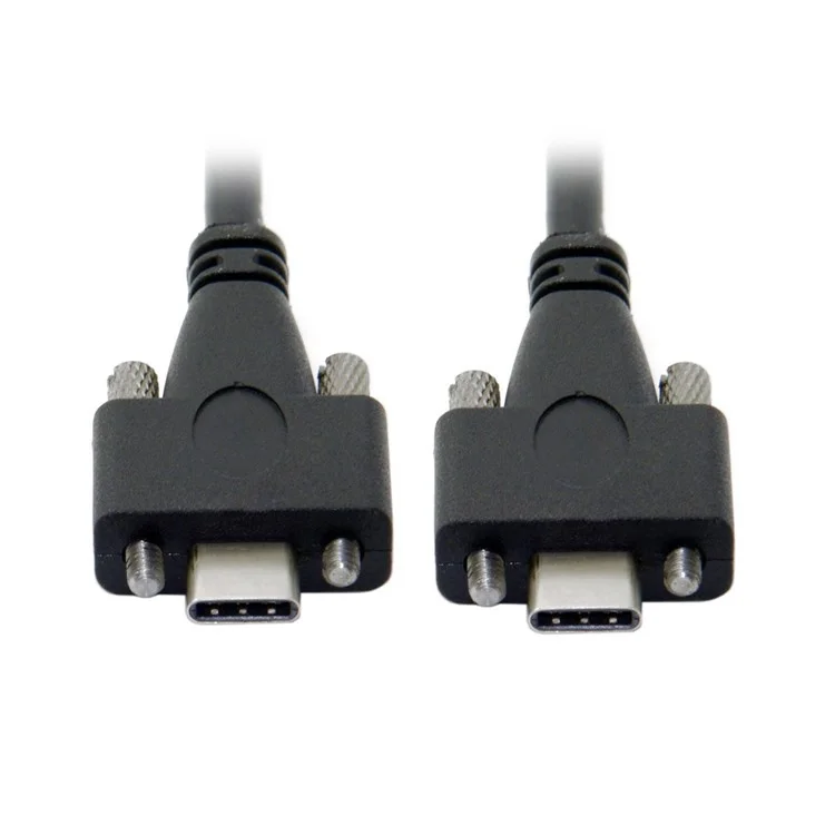 UC-046-3M USB 3.1 Type-C Panel Mount Dual Screw Locking 3m USB-C 10Gbps Data Cable (M2 Screw)