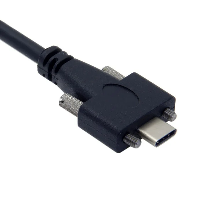 UC-046-3M USB 3.1 Type-C Panel Mount Dual Screw Locking 3m USB-C 10Gbps Data Cable (M2 Screw)