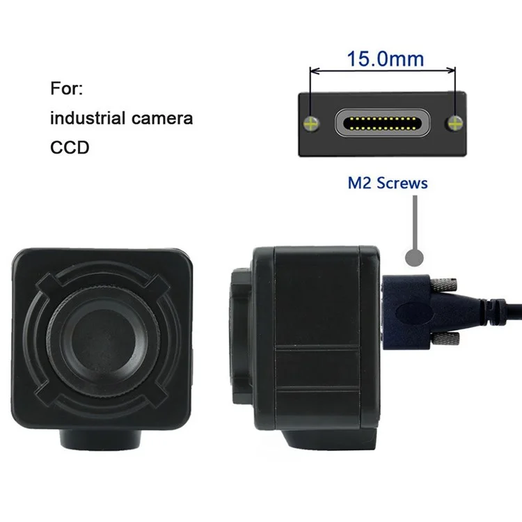 UC-046-3M USB 3.1 Type-C Panel Mount Dual Screw Locking 3m USB-C 10Gbps Data Cable (M2 Screw)