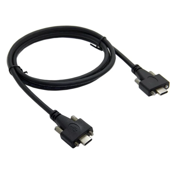 UC-046-3M USB 3.1 Type-C Panel Mount Dual Screw Locking 3m USB-C 10Gbps Data Cable (M2 Screw)