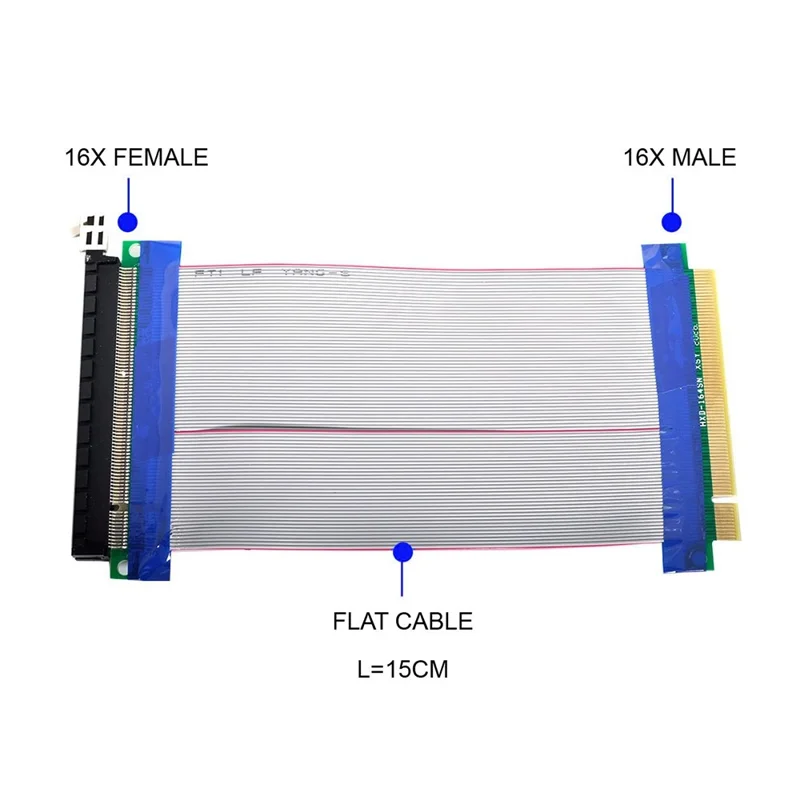EP-075+SA-001 NGFF M-key NVME AHCI SSD to PCI-E 3.0 X16 Vertical Adapter with PCI-E 16X Extension Cable