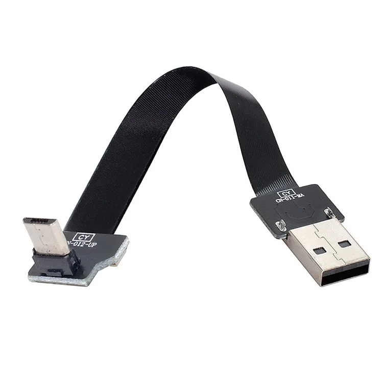 U2-045-UP CN-011-MA/CN-012-UP/CN-01 USB 2.0 Type-A Macho para Micro USB 5 Pinos Macho Cabo Plano FPC Angled Data Transfer Wire para FPV/Disco/Telefone