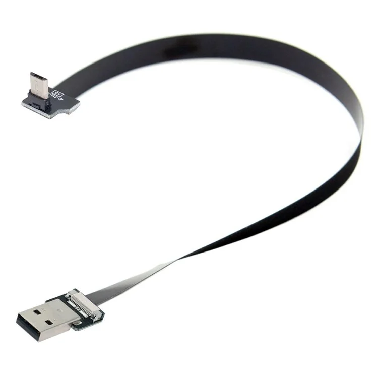 U2-045-UP CN-011-MA/CN-012-UP/CN-01 USB 2.0 Type-A Macho para Micro USB 5 Pinos Macho Cabo Plano FPC Angled Data Transfer Wire para FPV/Disco/Telefone