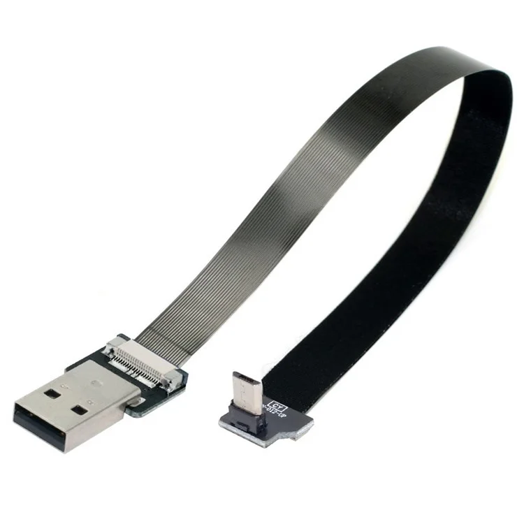 U2-045-UP CN-011-MA/CN-012-UP/CN-01 USB 2.0 Type-A Macho para Micro USB 5 Pinos Macho Cabo Plano FPC Angled Data Transfer Wire para FPV/Disco/Telefone