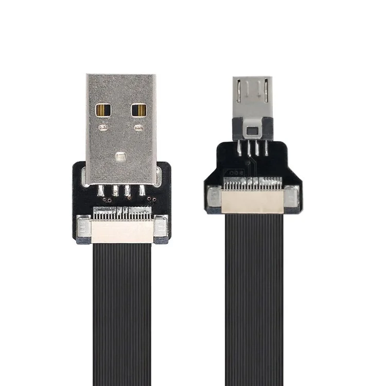 U2-045-BK CN-011-MA/CN-012-MA/CN-01 for FPV/Disk/Phone USB 2.0 Type-A Male to Micro USB 5Pin Male Data Cord Flat Slim FPC Cable