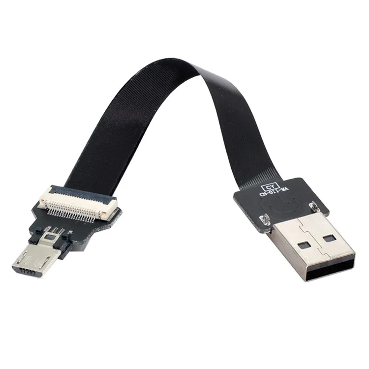 U2-045-BK CN-011-MA/CN-012-MA/CN-01 for FPV/Disk/Phone USB 2.0 Type-A Male to Micro USB 5Pin Male Data Cord Flat Slim FPC Cable